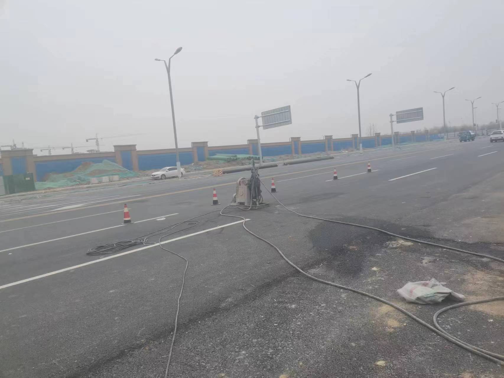 东路镇马路注浆